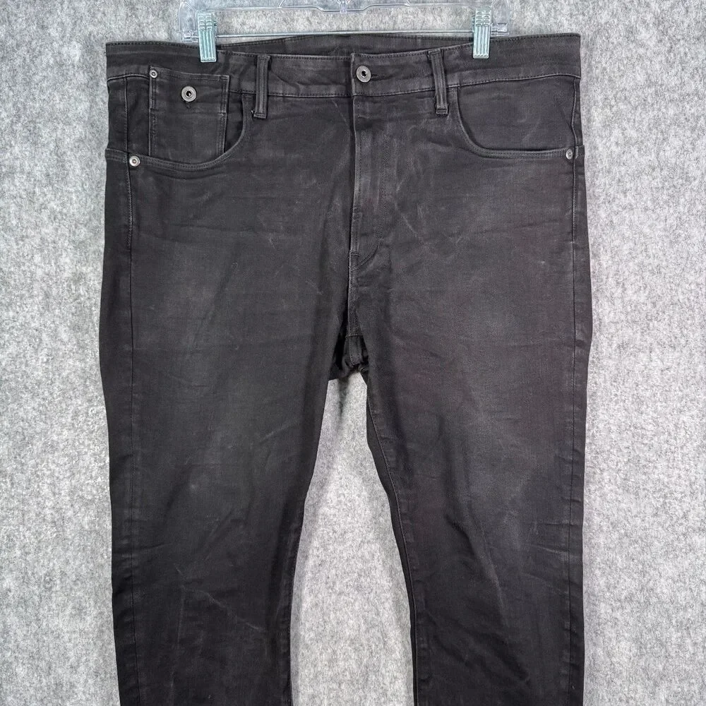 G Star Raw Type C 3D Super Slim Jeans Mens 40x34 Measured 40x30 Black Denim